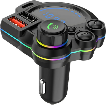 PD 30W Type-C Car Charger & Bluetooth 5.3 FM Transmitter, ‌Premium Wireless FM Transmitter with QC3.0 + PD20W Fast