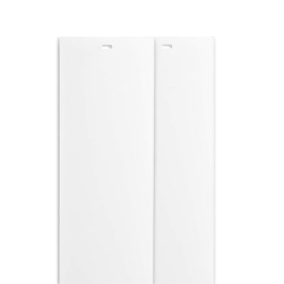 PVC Vertical Blind Replacement Slats Curved Smooth White 58.5 x 3.5 (2-Pack)
