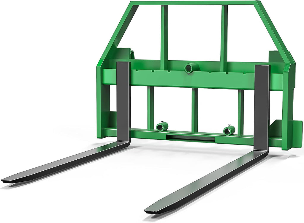 4000lbs Skid Steer Pallet Fork Attachment, 50" Pallet Fork Frame with 48" Fork Blades Fit for John Deere Tractors