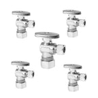 5Pack GUOFIS Angle Compression Stop Valve,1/4 Turn Shut Off(VALVE119-5)