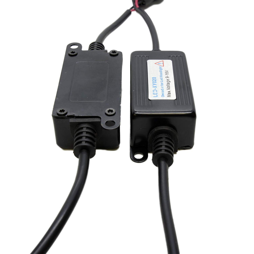 SOCAL-LED LIGHTING H4 9003 LED Decoder Upgraded Strong Canbus Error Code Warning Canceller Anti Flicker Relay Adapter, Pack of 2