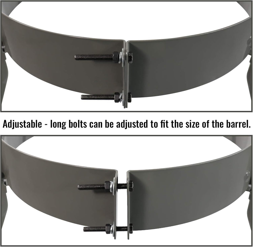 Deer Feeder 55 Gallon Barrel Band Leg Mounting Kit