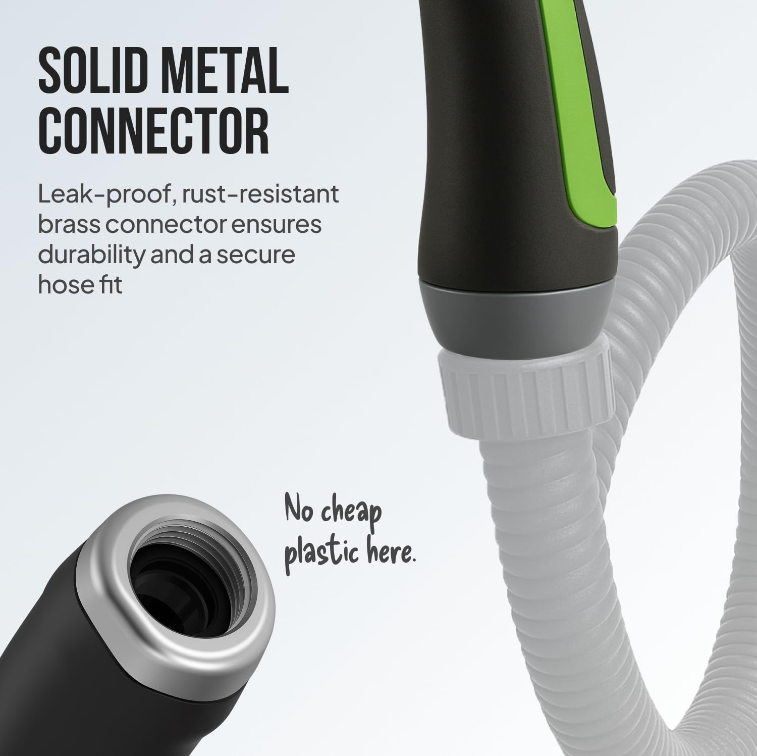 Garden Hose Nozzle – 8-Pattern Hose Sprayer with Thumb Control – Watering Tool for Garden, Car Wash, Lawn Care & Pet