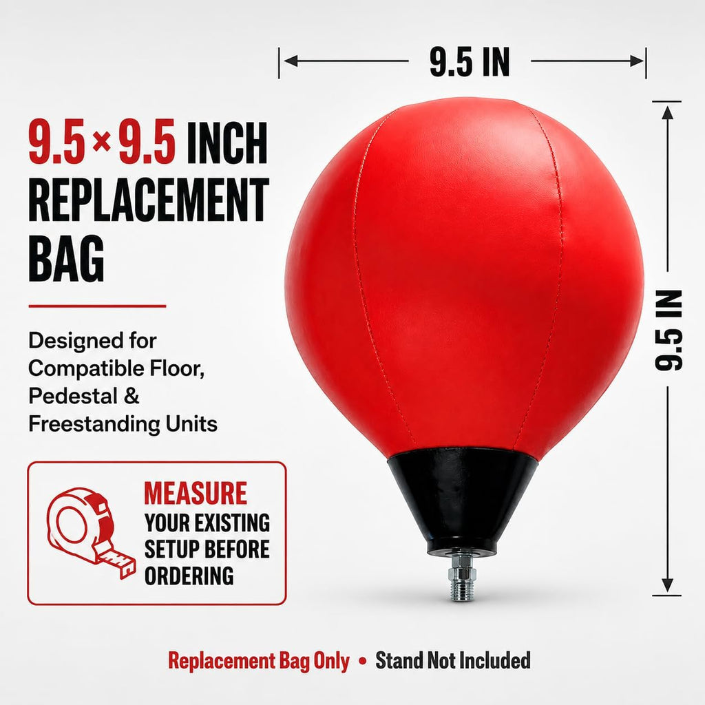 Heavy-Duty Punching Bag Replacement – Desktop, Pedestal & Floor, No Stand | Updated with Universal Adapter for