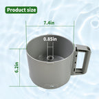 112204S Food Processor Gray Bowl 3 Qt Compatible with Robot Coupe R2 Bowl