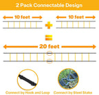 Agility Ladder Speed Training Set 12 Rungs 20ft Detachable Exercise Ladders in 2pcs (6 rungs Each) with Ground Stakes