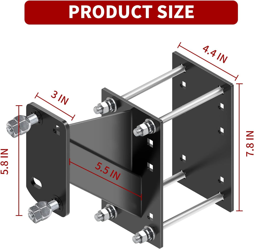 Trailer Spare Tire Mount for Utility,Spare Tire Carrier,Heavy Duty Holds up to 160 Lbs, Fits 4 & 5 & 6 Lugs Wheels on