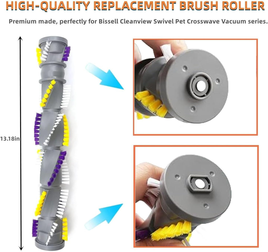 JEDELEOS Brush Roller Replacement for Bissell 2252 2253 2254 2255 2256 2258 2259 2260 1830 1831 2487 2488 2489 Powerlifter and CleanView Swivel Rewind Pet Vacuum Cleaner Replace Parts 1611230 1604545
