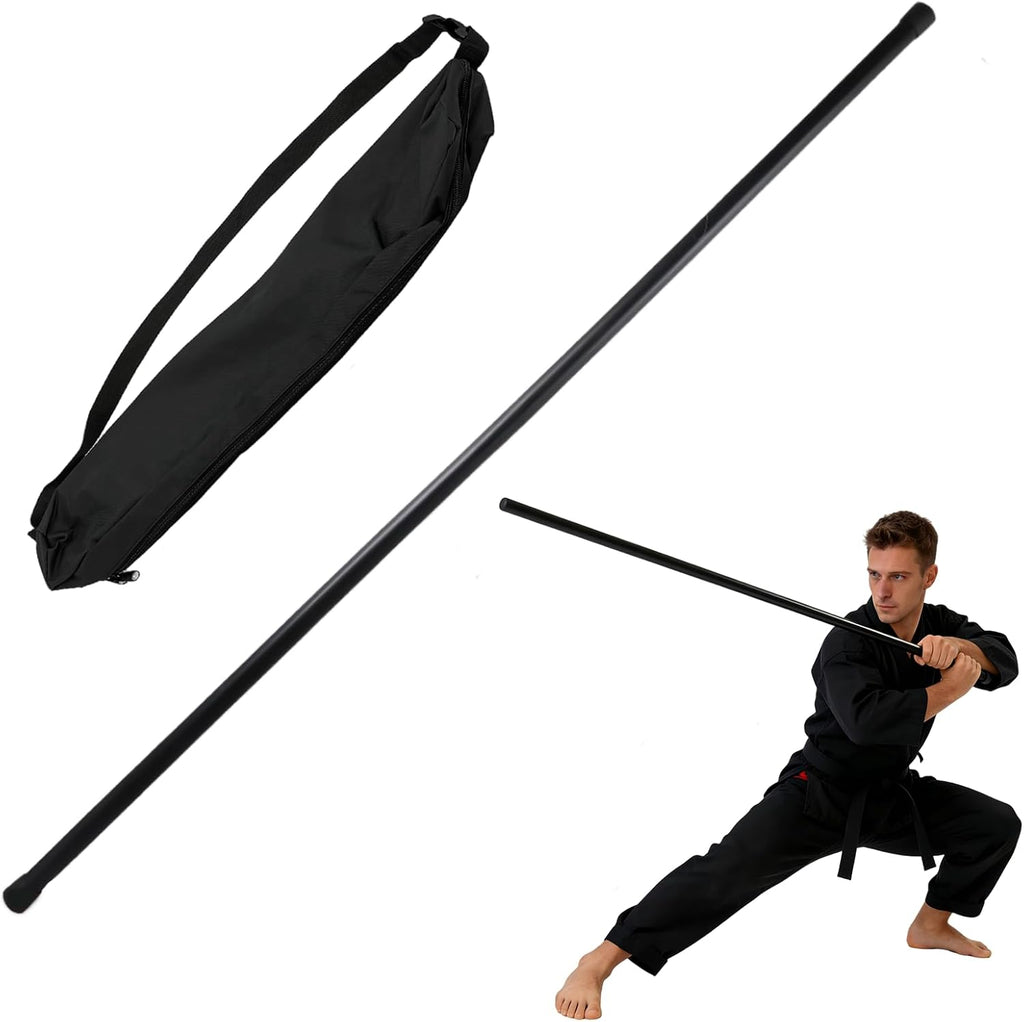 5.3FT Foldable Steel Bo Staff — Foam Padded Martial Arts Training Stick for Safe Practice, Portable Design with