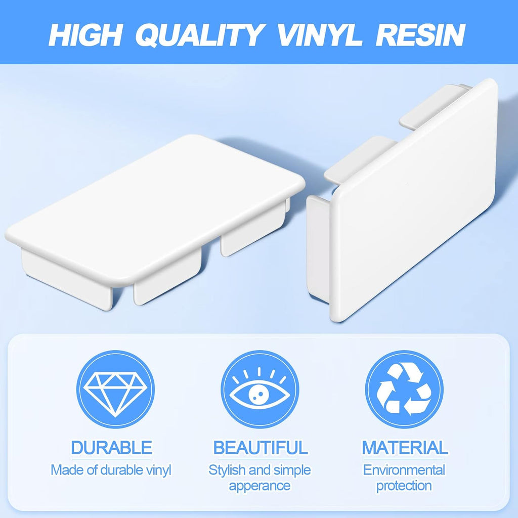 Internal Vinyl End Caps PVC End Caps for Pocket Rail Vinyl Fence Post Caps Vinyl Fence Parts, Inner Clips