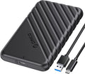 2.5 inch USB C Hard Drive Enclosure USB 3.1 Gen 1 to SATA III External Hard Drive Case for SSD HDD 9.5 7mm Tool-Free