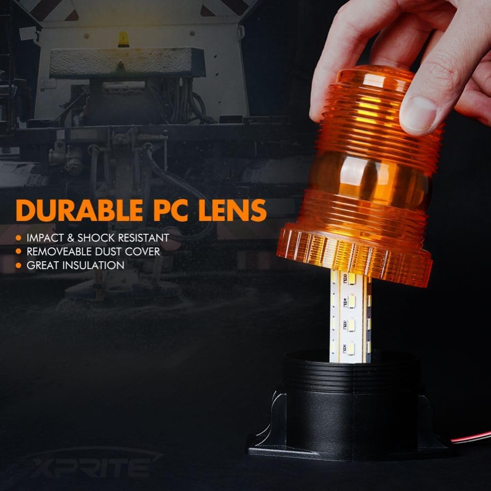 30 LED Amber Beacon Lights for 10-110V for Forklift ATV Tractor Golf Cart UTV Truck Bus