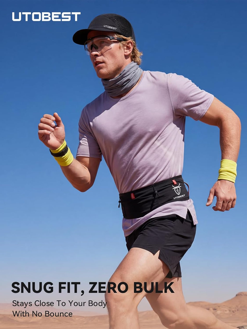 Running Belt for Men & Women, No Bounce Running Waist Pack, B7 Pro | Fits 17 pro max, Easy Phone Access, 4 Pocket