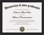 Certificate Frame, 8.5 by 11 Diploma Frames, 1 Pack, Black | Clear Plexiglass, 8.5x11 Document Degree Frames for