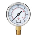 SENCTRL 0-60 Psi Low Pressure Gauge, 1/4 NPT Lower Mount