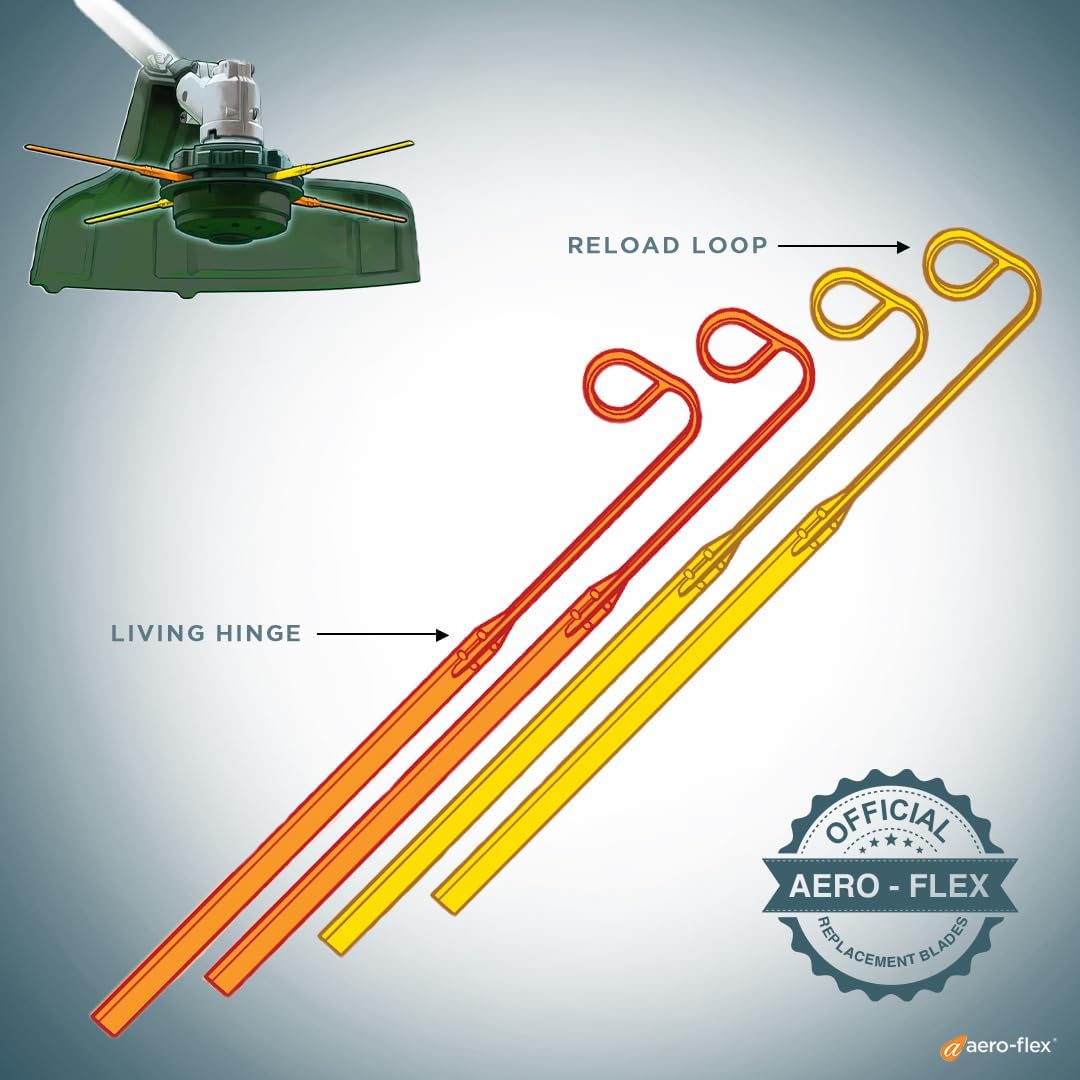 Aero-Flex No More Line! Combo Replacement Flexible Line Blades 100 PRO Pack Heavy Duty Line Blades - No More Trimmer