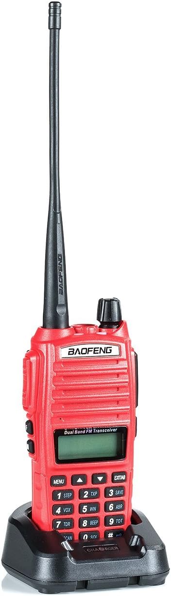 UV-82HP (RED) High Power Dual Band Radio: 136-174mhz (VHF) 400-520mhz (UHF) Amateur (Ham) Portable Two-Way