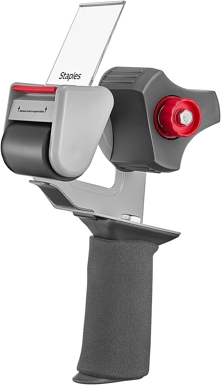 Packing Tape Dispenser, Gray, Handheld, 3 Inch Wide