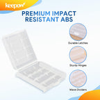4 Pcs AA/AAA Battery Storage Case Holder Box, Clear Color