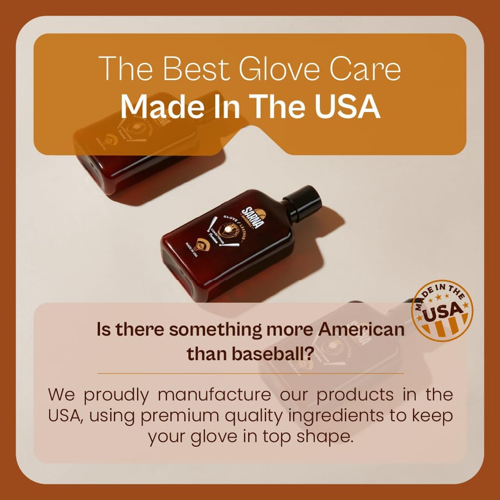 Glove Oil for Softball & Baseball Gloves, 8 Oz – Lanolin-Based Formula, Helps Soften Leather & Prevents Cracking –