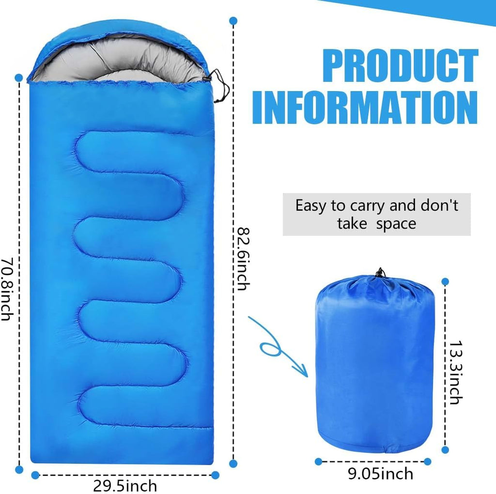 Camping Sleeping Bags for Adults Kids Waterproof Lightweight Sleeping Bag for Cold Weather or Warm Backpacking Hiking