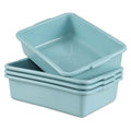 Commercial Bus Box, 4-Pack Plastic Bus Tubs, 13 L, Green