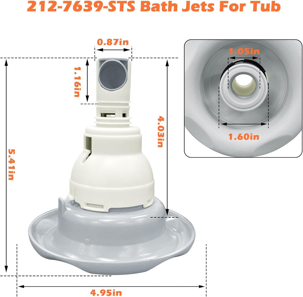 212-7639-STS Bathtub Hot Tub Jets Replacements