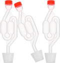 S-shaped Airlock Stopper for Brewing 6# Drilled Silicone Fermentation Valve 3pcs Set for Wine Beer Pickle Home