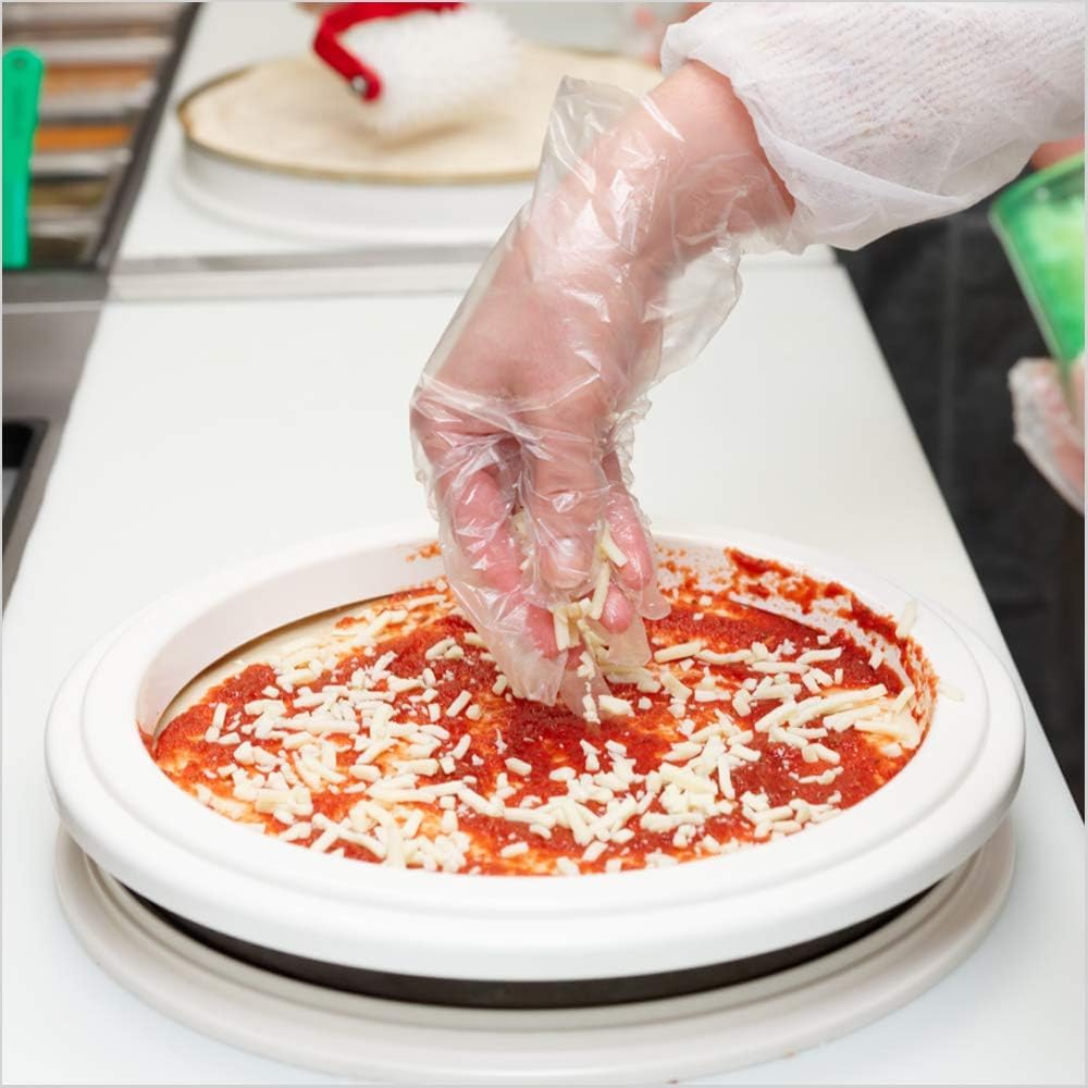 Embossed Poly Disposable Gloves Plastic Food Safe Gloves, Clear