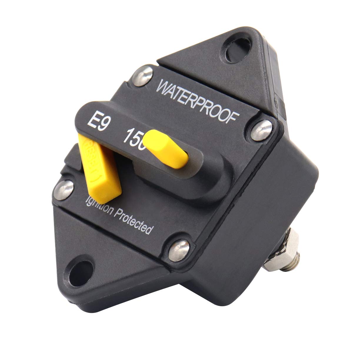 T Tocas E9 1/4" Studs 150A Amp Circuit Breaker w/Manual Reset Panel Mount