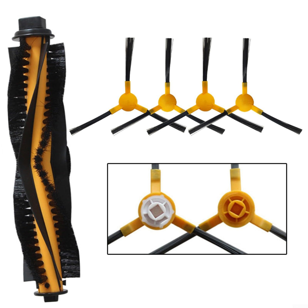 Emiif Replacement Kit For Bobsweep For PetHair For SLAM Vacuum Main Roller Side Brushes Set Efficient Cleaning