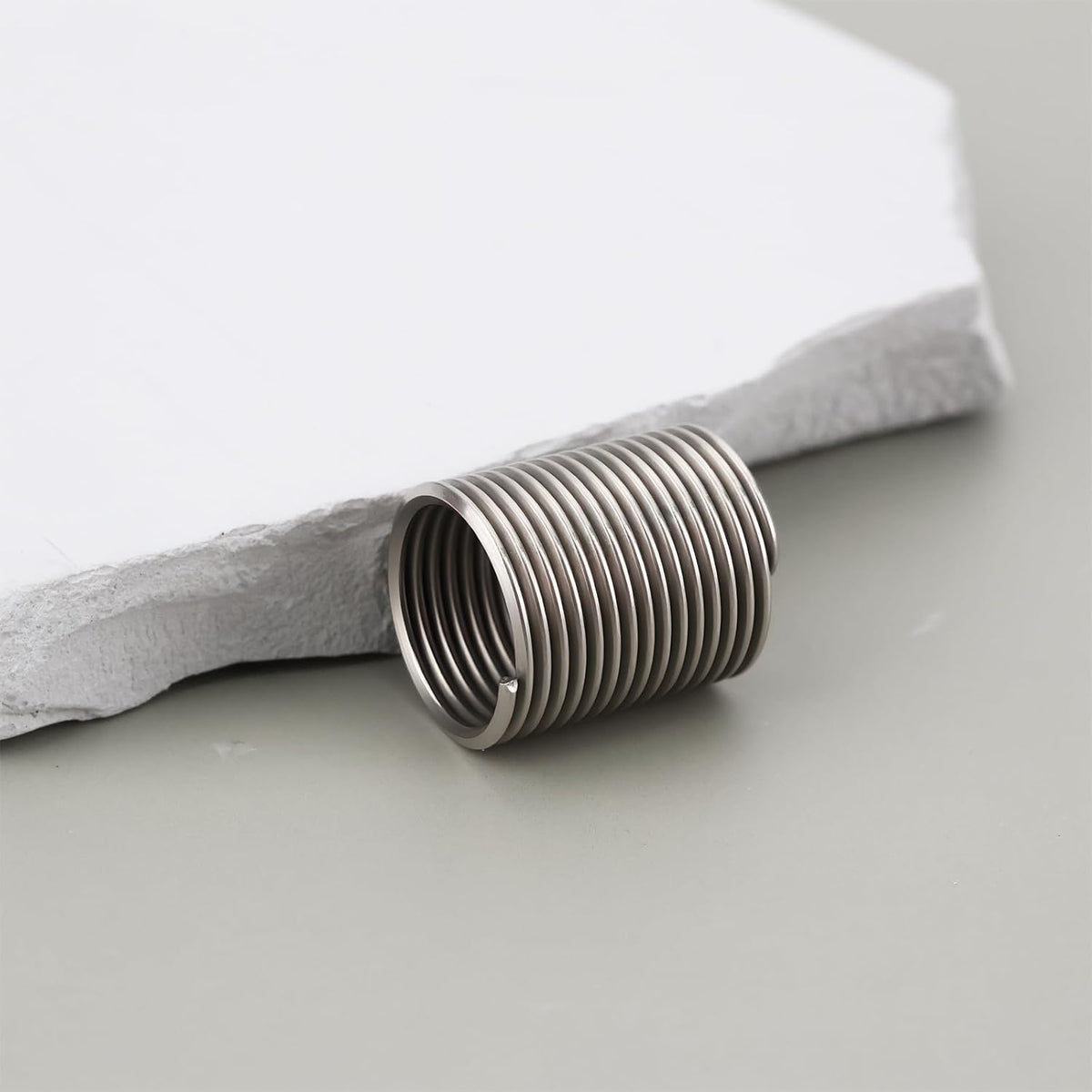 10x 304 Stainless Steel Fine Thread Insert M12x1.25x2D Compatible with Helicoil Manual Automatic Tool Repair Insert
