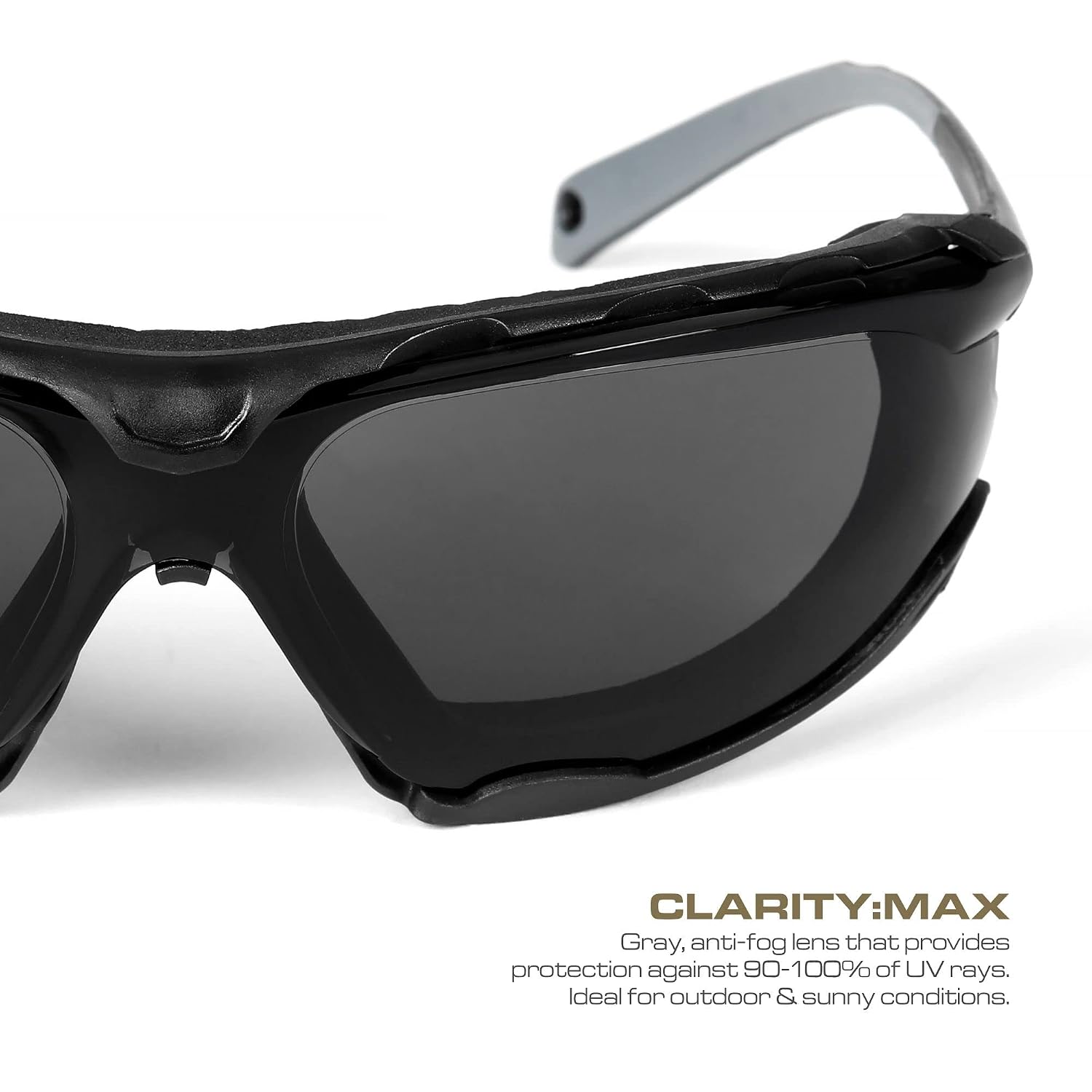 Optic Max - Anti-fog Protective Eyewear for Men - Safety Glasses with 3 Lens Options - Clear, Amber or Gray