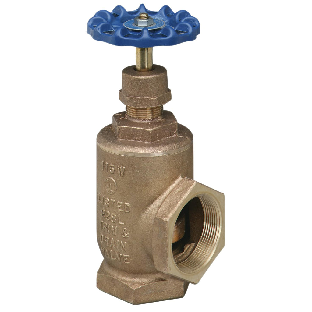 NIBCO Fig No T-301-W, 2 in. Bronze Angle Valve, Fire Protection, Threaded