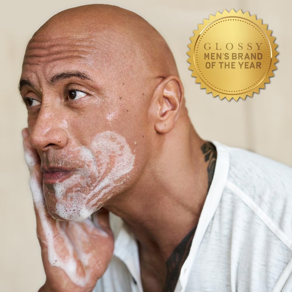 by Dwayne Johnson Hydrating Face Cleanser Unscented for Men 8 fl oz | Gentle Hydrating Facial Cleanser, Made with
