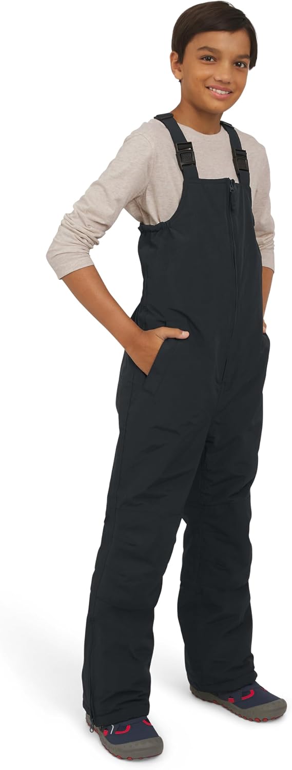Unisex Kids Squall Waterproof Adjustable Insulated Iron Knee Snow Bib Overalls