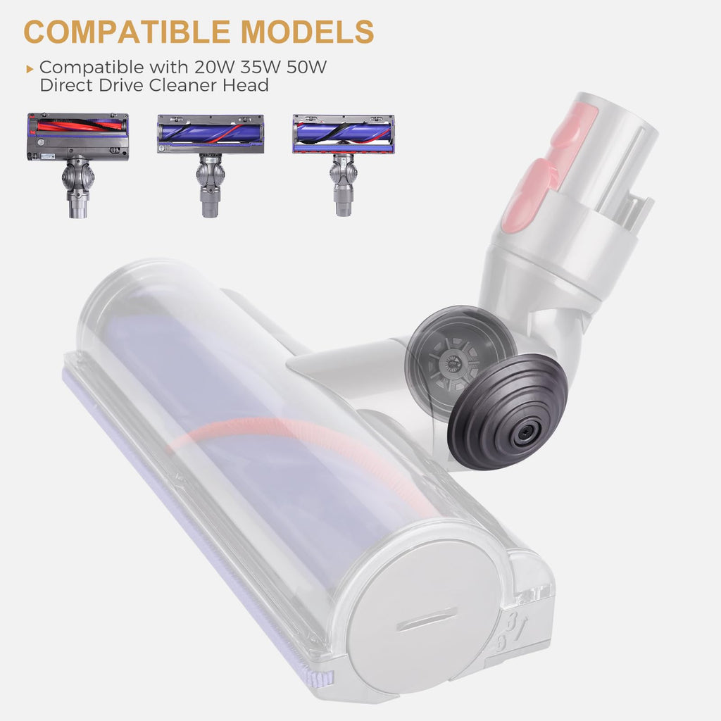 Ball Wheel+Plush Strips +Head Roller Set Compatible with Dyson Direct Drive