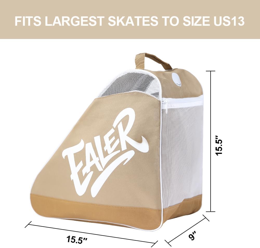 Heavy-Duty Waterproof Skate Bag with Adjustable Shoulder Strap – Fits Ice Hockey, Inline, Roller & Quad Skates,Kids &
