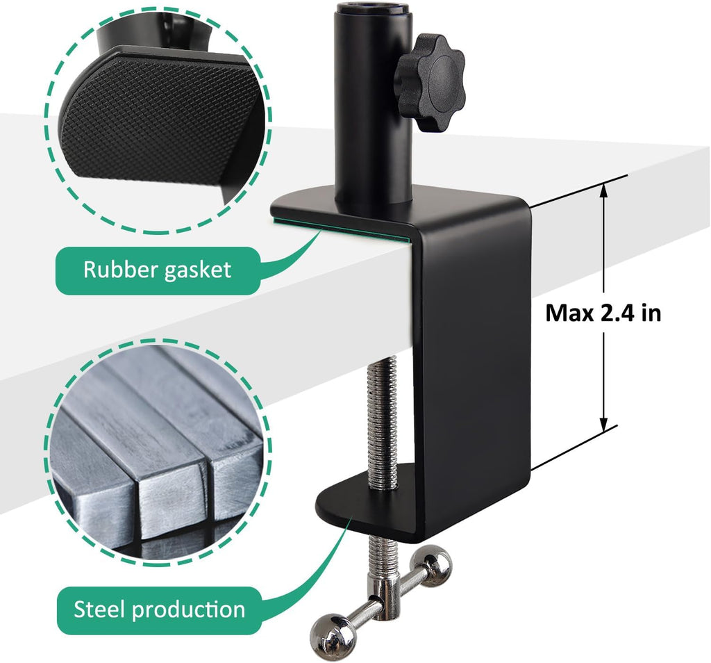 AT2020 Mic Stand, Adjustable Mic Boom Arm with Shock Mount, Foam Windscreen and Cable Ties, for AT2020 AT2020USB