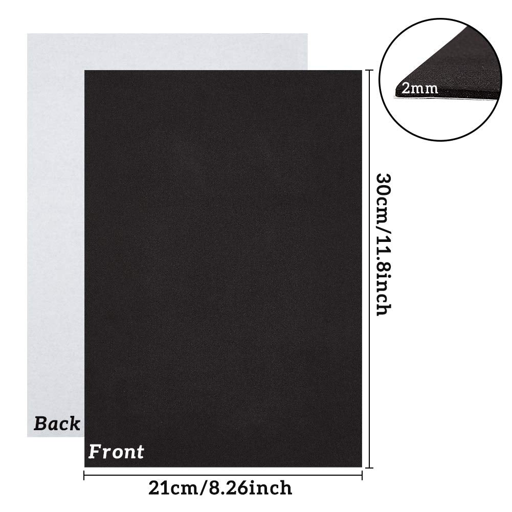 10PCS 2mm Thick Self-Adhesive Foam Sheet 8.3x11.8" Insulation Foam for Halloween Decor, Containers and Furniture
