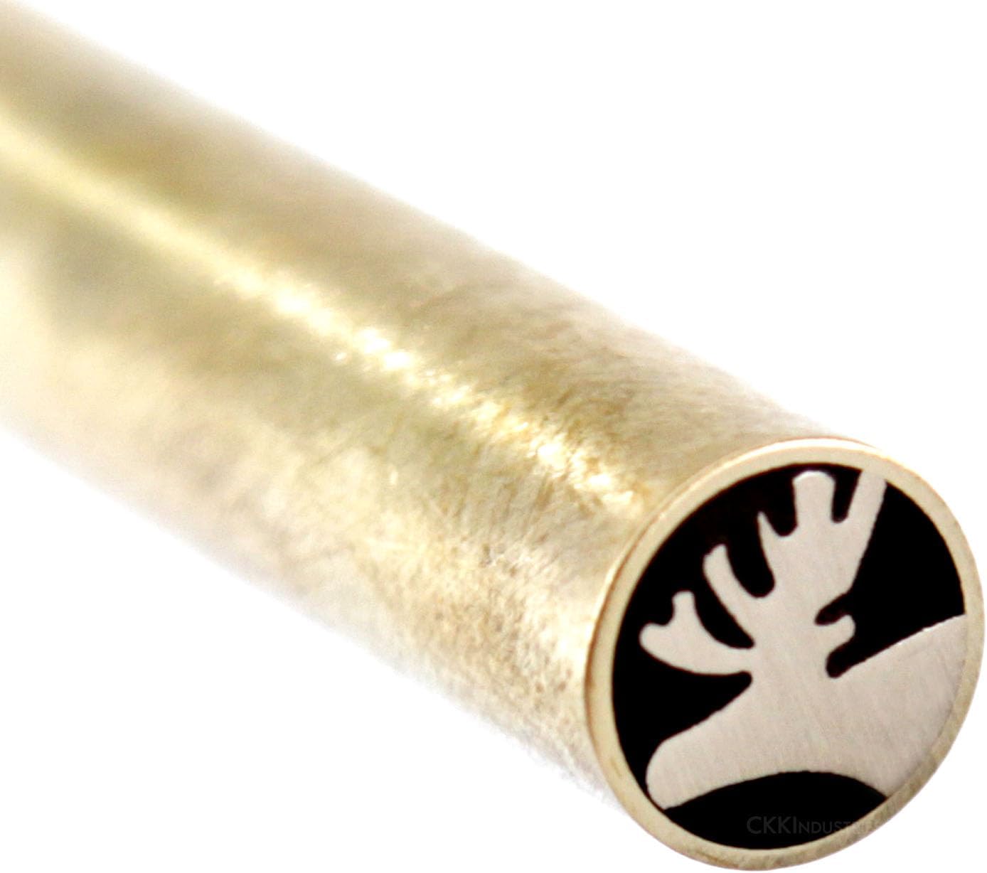 Mosaic Pin - (0.375 (3/8) Inch Diameter) - (Moose) - (MP-1013BB-375) - (Brass Outer)(Brass Inner) - Decorative Knife