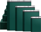 100 Pack Green Poly Mailers Variety Pack, 6x9&10x13&12x15.5&14.5x19