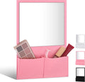 Magnetic Locker Mirror 7 x 6.7 Inch Magnet Mirror with Holder Bag Locker Organizer Accessories Decorations for Office