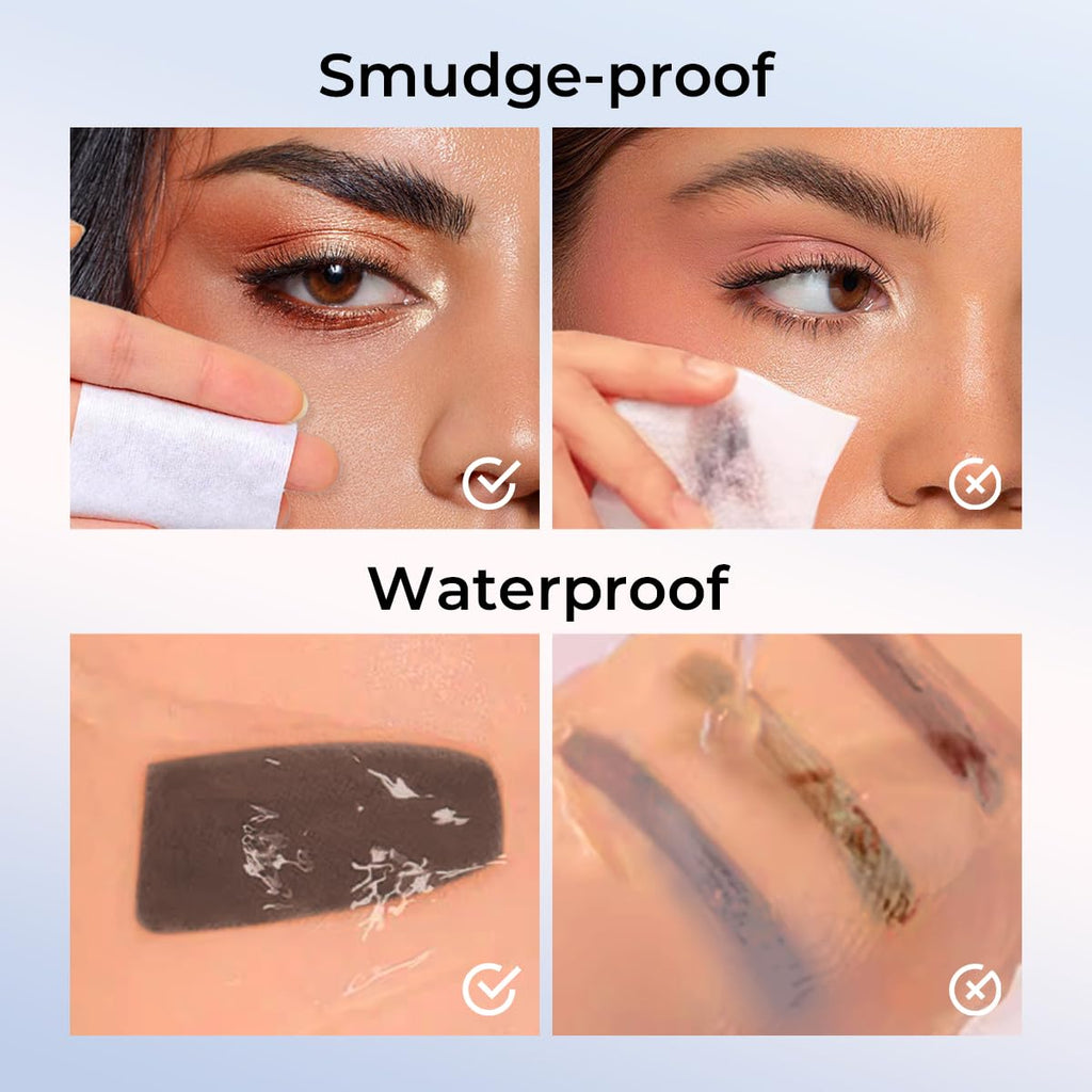 Eyebrow Stamp Kit, Brow Stencil Easy to Use & Natural Looking, Pigmented Long Lasting Eye Brow Cream with Brush and