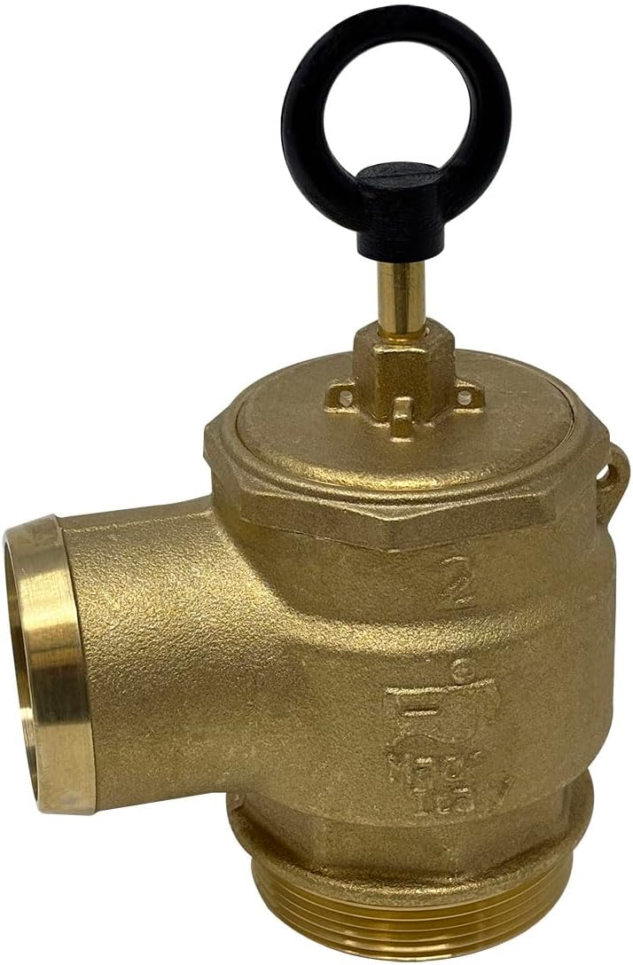 Brass Pressure Relief Valve, 300 CFM, 2" Diameter, Fully Adjustable, Non-Code (1050-0000 RIV)