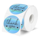 2 Inch Thank You Stickers for Small Business, Holographic Blue Thank You Stickers Waterproof Self-Adhesive Packaging