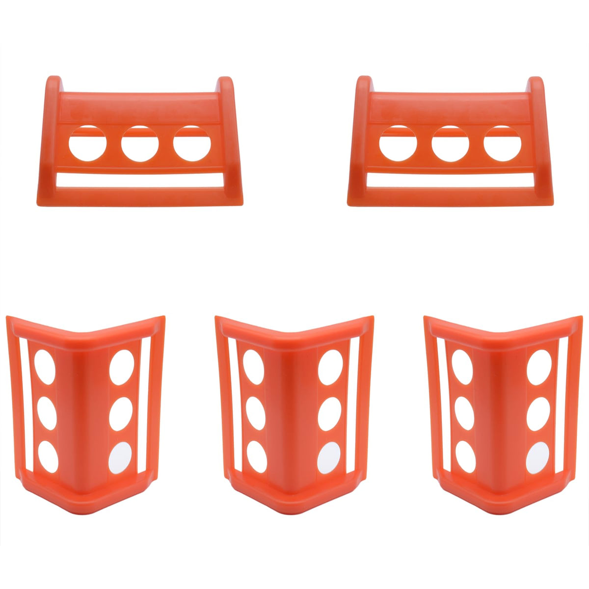 10 PCS Edge Corner Tie Down Protector Plastic Cargo Strap Edge Protector for Cargo Loading Protection (Orange)
