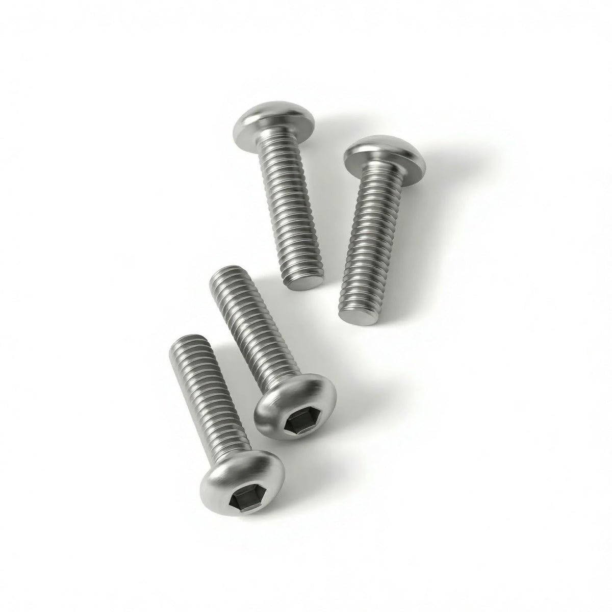 M5 x 12mm (50 Pack) Button Head Socket Cap Screws, 304 Stainless Steel 18-8, Bright Finish, Fully Machine Thread