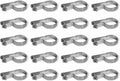 Galvanized Tension Band for Chain Link Fence, 1-5/8" inch, with Nuts & Bolts, 20 Pieces (Silver Galvanized, 1-5/8")