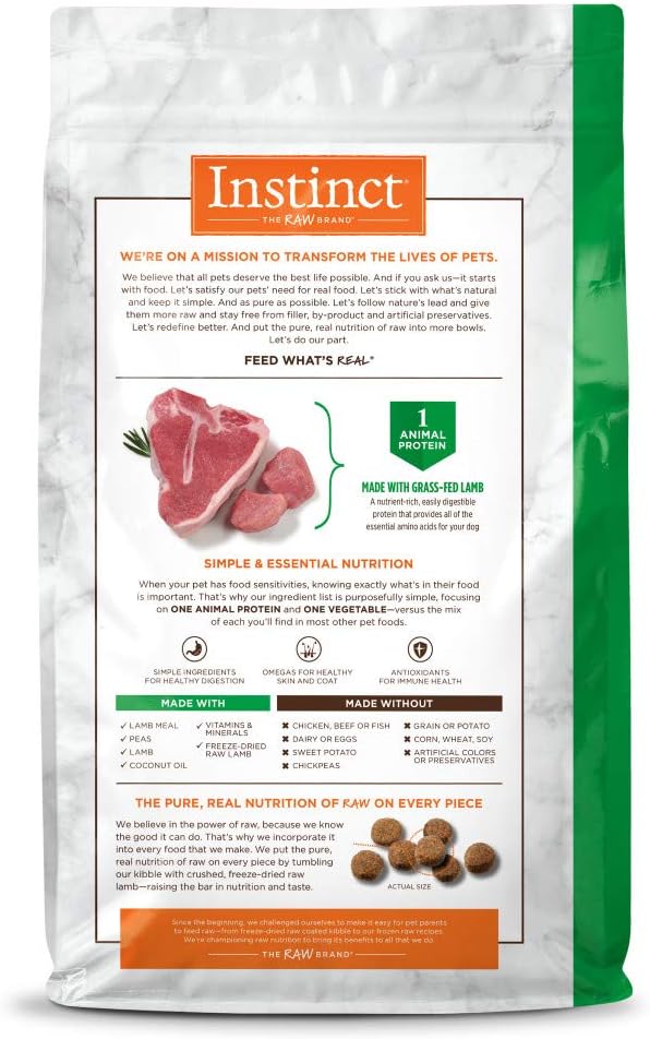 Limited Ingredient Diet Dry Dog Food, Real Lamb, 20 lb. Bag